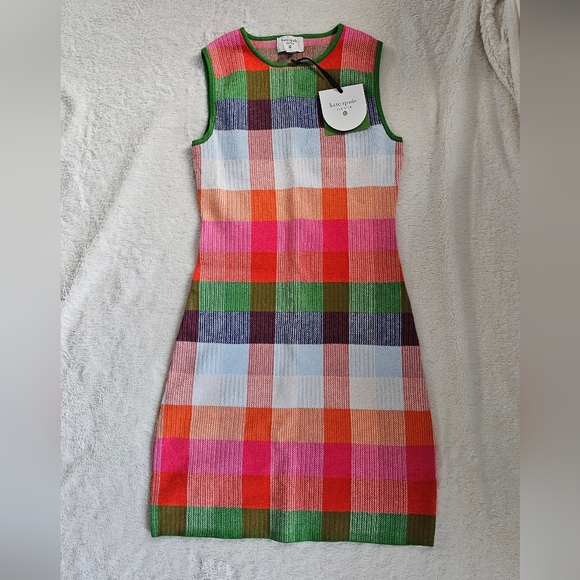 kate spade Dresses & Skirts - Kaye Spade X Target Sleeveless Plaid Sweater Dress Sz S NWT